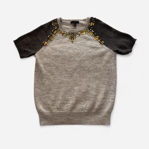J. Crew Embellished Knit Sweater
